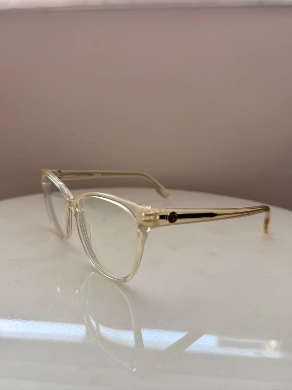 Burberry BE2345 Caroline Translucent Cream Cat-Eye Women's Glasses